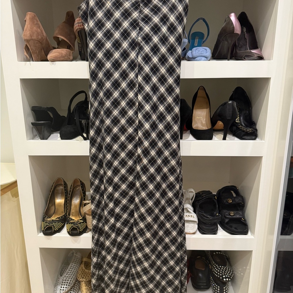 Zara Checkered Skirt in Black and White